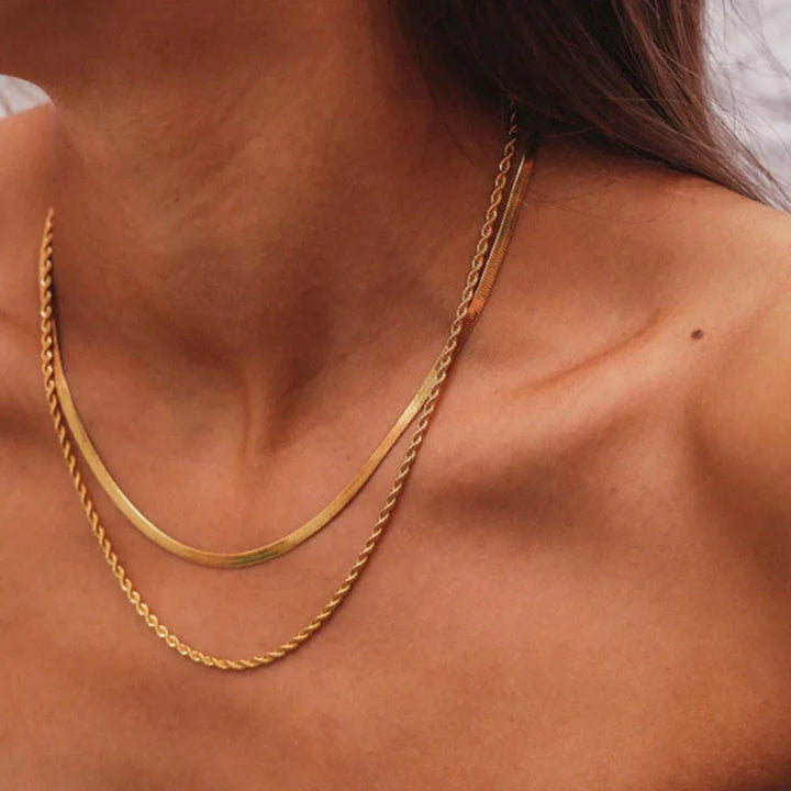 Rich Double Layer Chain Necklace