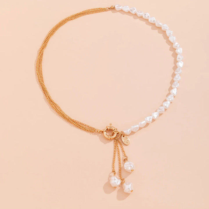 Elowen Irregular Pearl Tassel Necklace