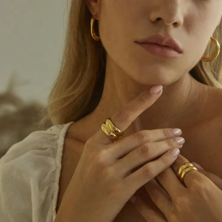 Mata Double Band Statement Ring