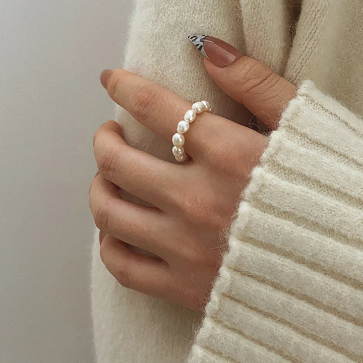 Ted Dainty Pearl Band Ring