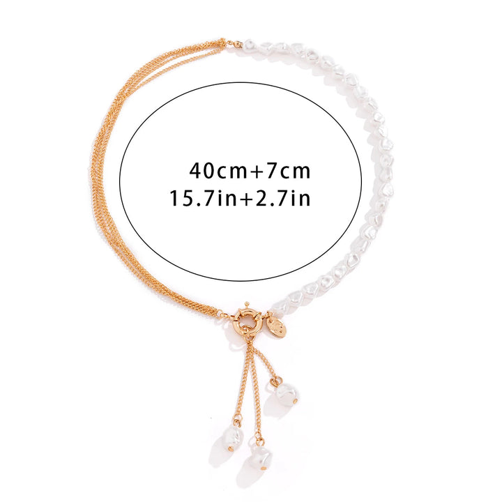 Elowen Irregular Pearl Tassel Necklace