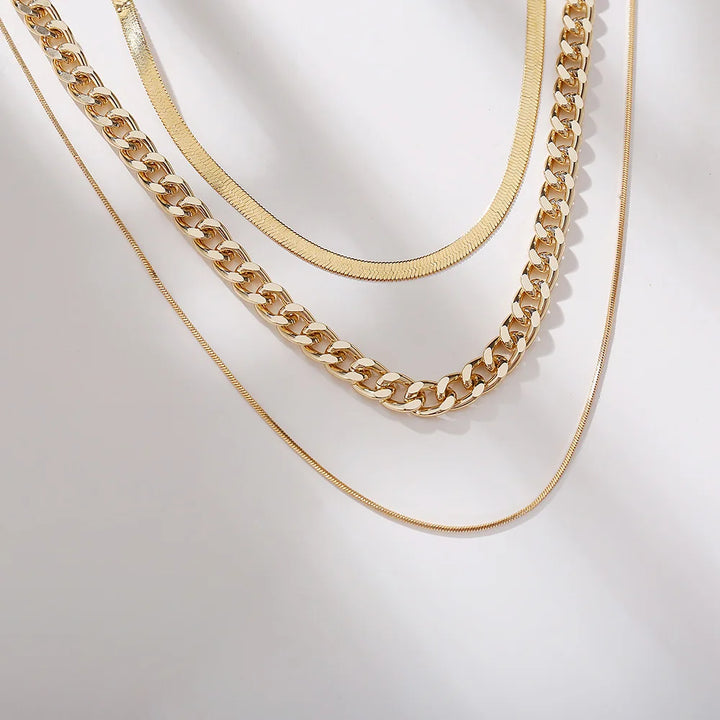 Asiya Triple Layer Chain Necklace