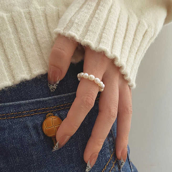 Ted Dainty Pearl Band Ring