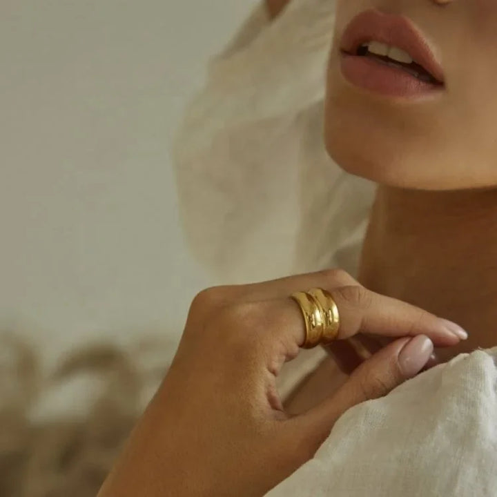 Mata Double Band Statement Ring
