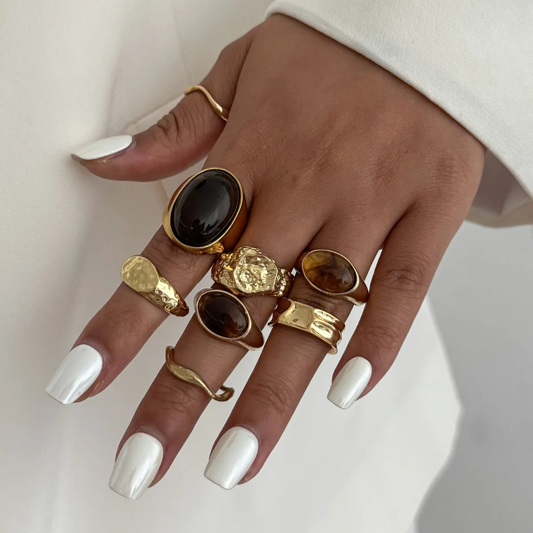 Calira Gemstone Ring Set
