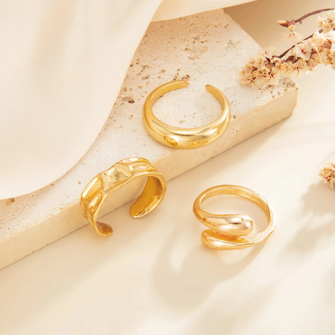 Lunara Sculpted Ring Set