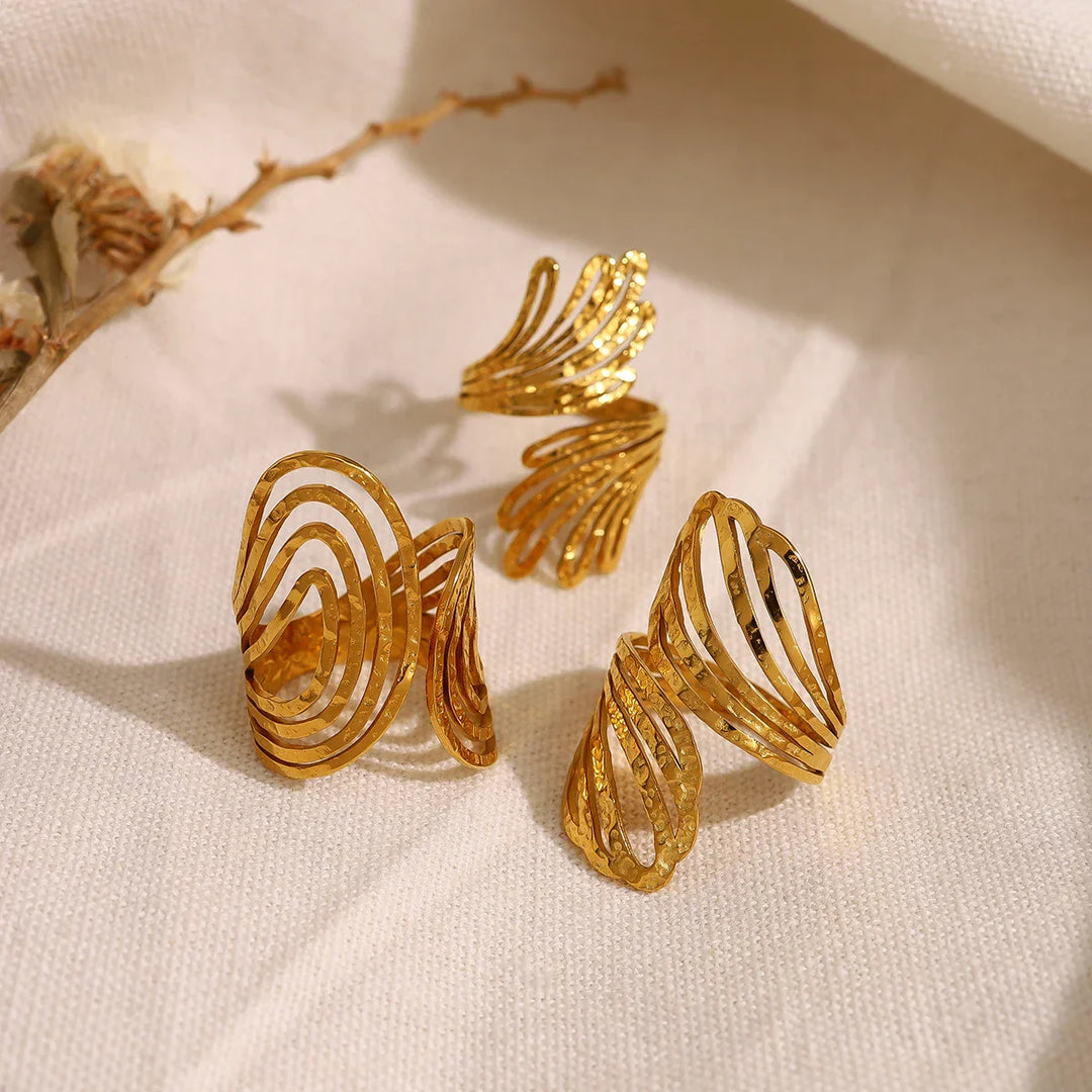 Ruiz Sculpted Wave Statement Ring