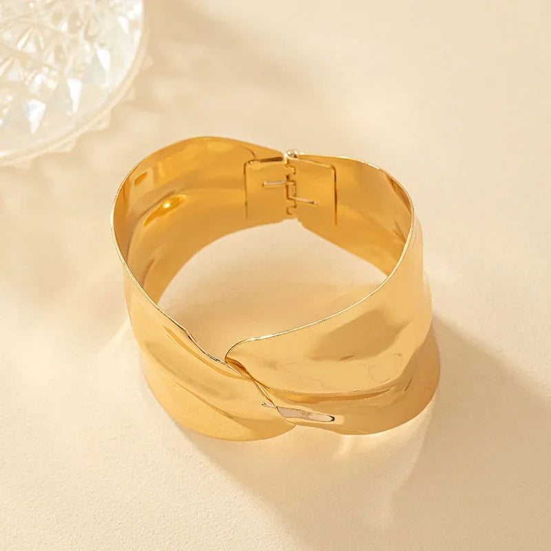 Ayah Sculpted Statement Cuff Bracelet