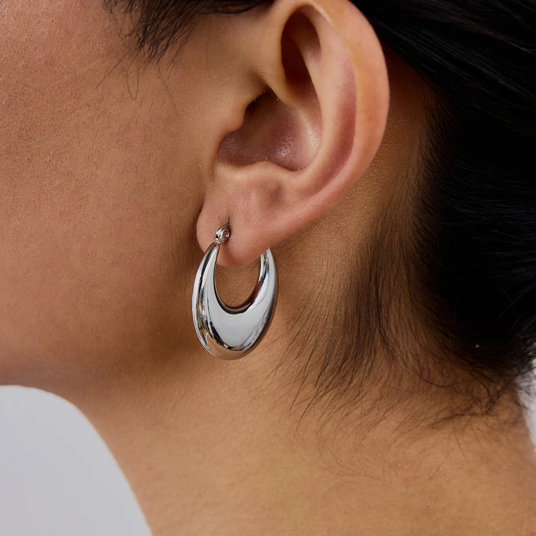 Orlina Drop Hoop Earrings