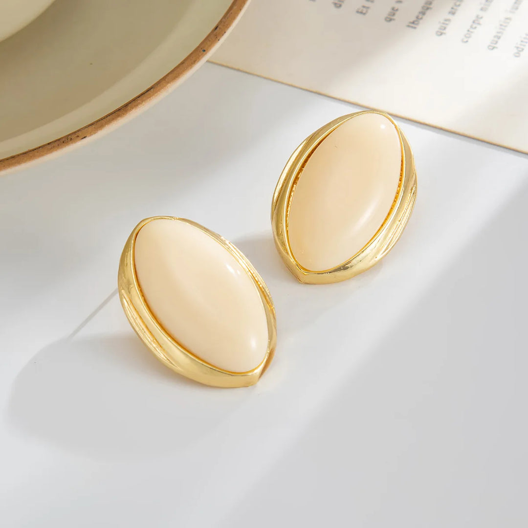 Velora Oval Stud Earrings