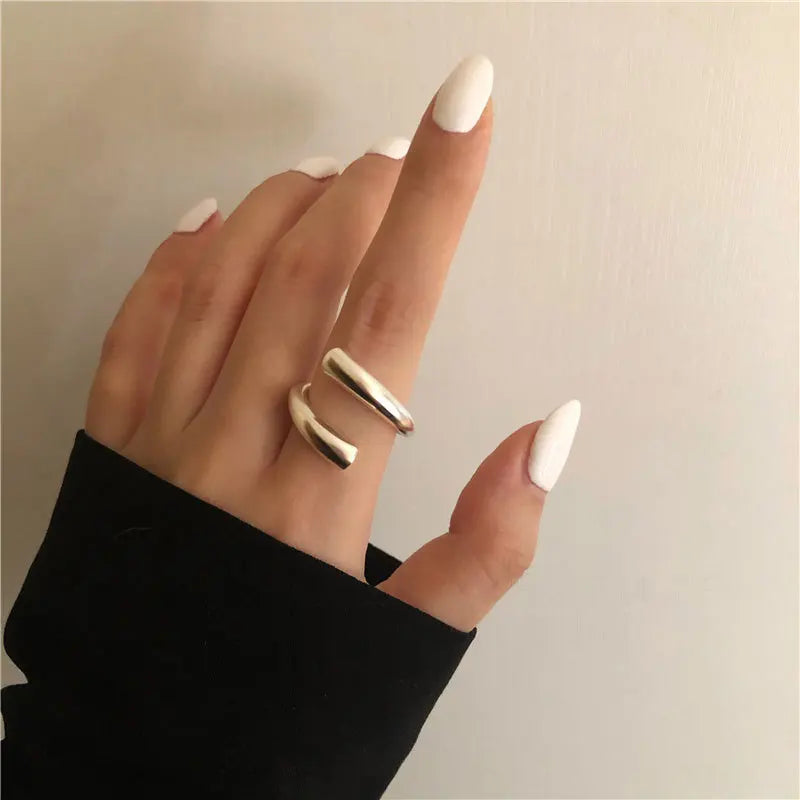 Trey Double Band Statement Ring