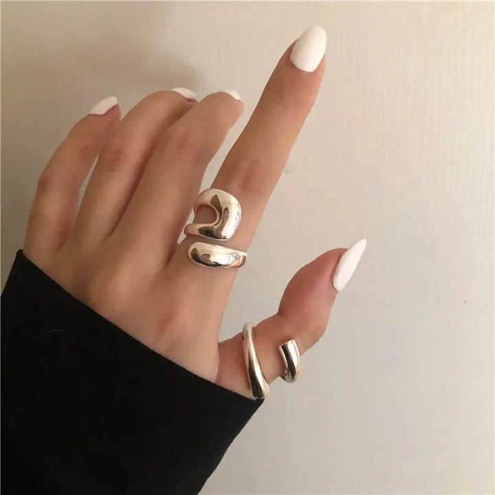 Trey Double Band Statement Ring
