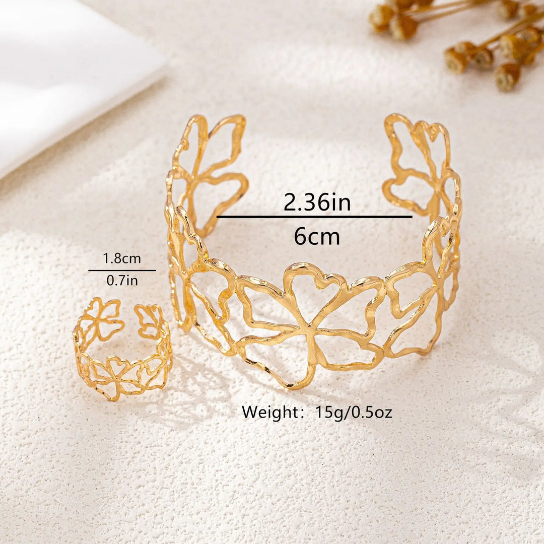 Eden Geometric Flower Jewelry Set