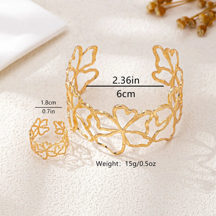 Eden Geometric Flower Jewelry Set
