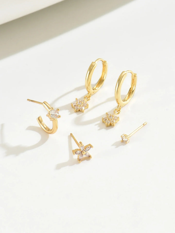 Mata Floral Star Earring Set