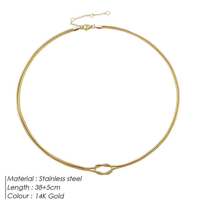 Asiya Minimal Knot Chain Necklace