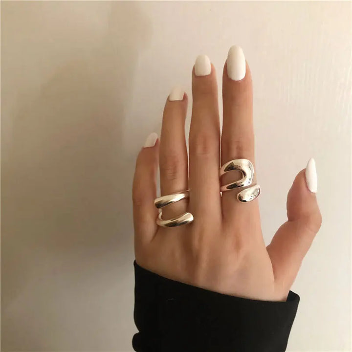 Trey Double Band Statement Ring