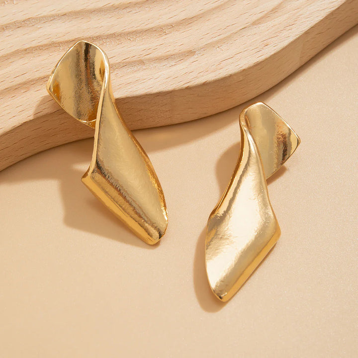 Rina Geometric Twisted Stud Earrings