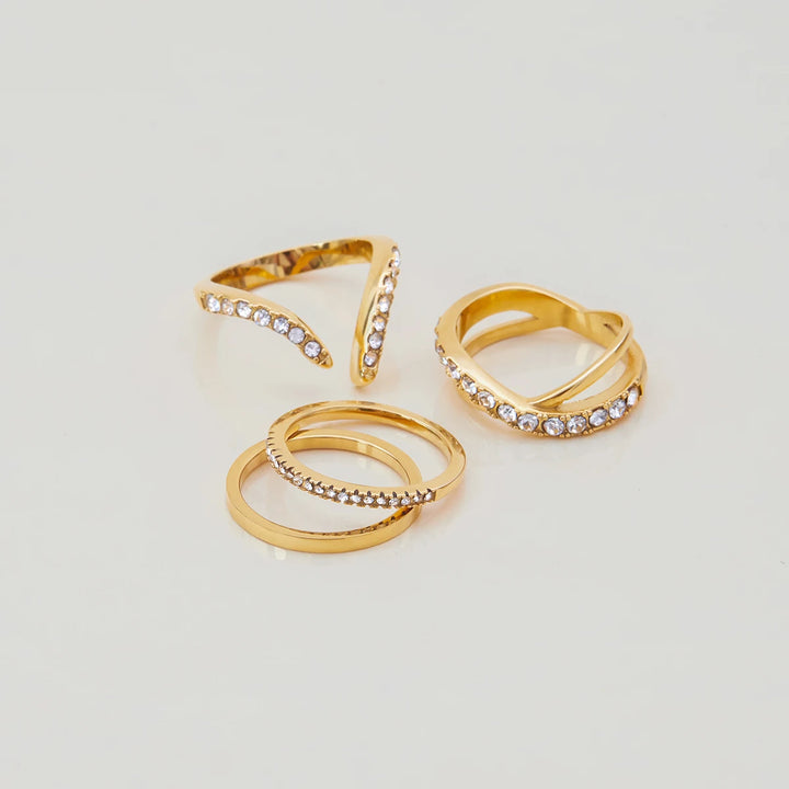 Virel X Shape Gold Ring