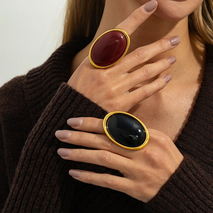 Zerra Oval Resin Statement Ring