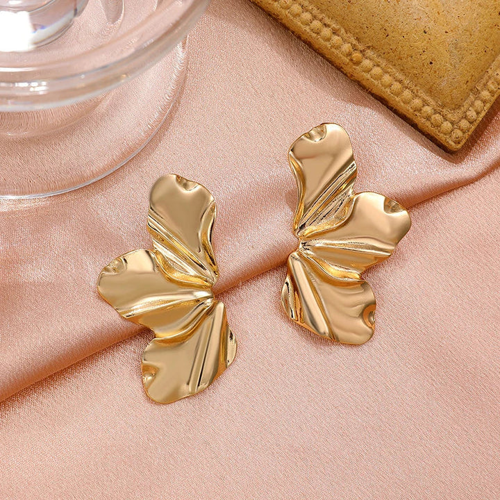 Avila Sculpted Floral Stud Earrings