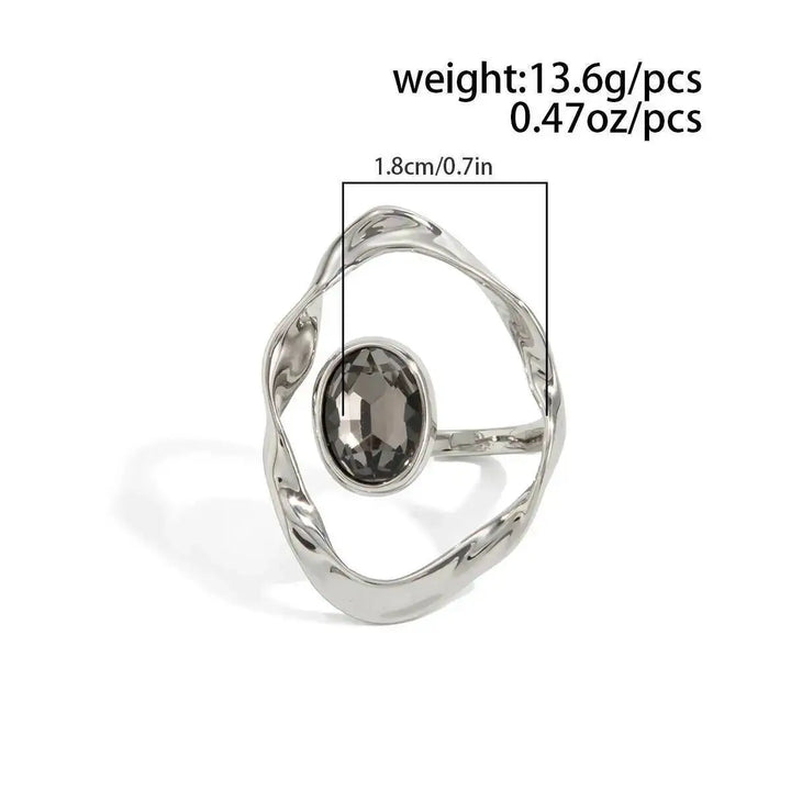 Orvella Statement Crystal Ring
