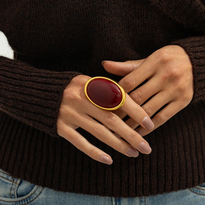 Zerra Oval Resin Statement Ring