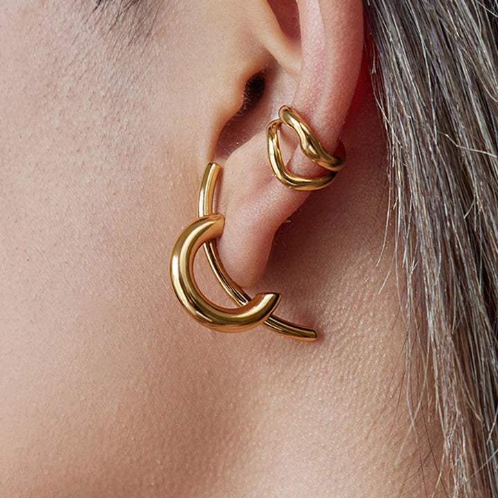 Nerra Curve Line Earrings