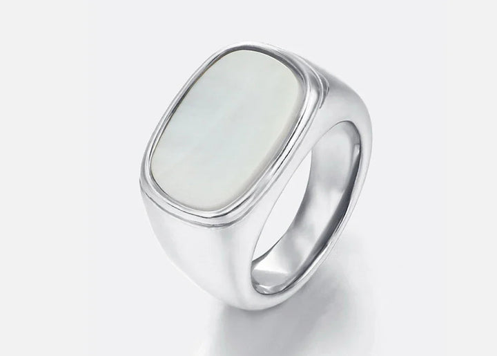 Rhea Square Chunky Geometric Ring