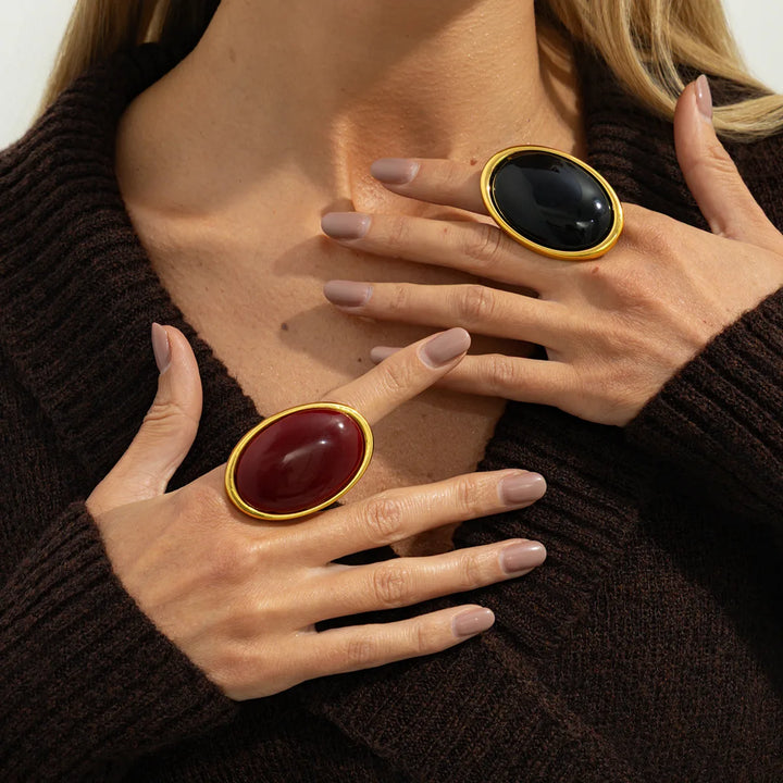 Zerra Oval Resin Statement Ring