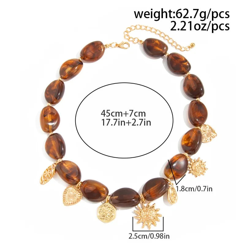Solara Tiger Eye Charm Necklace