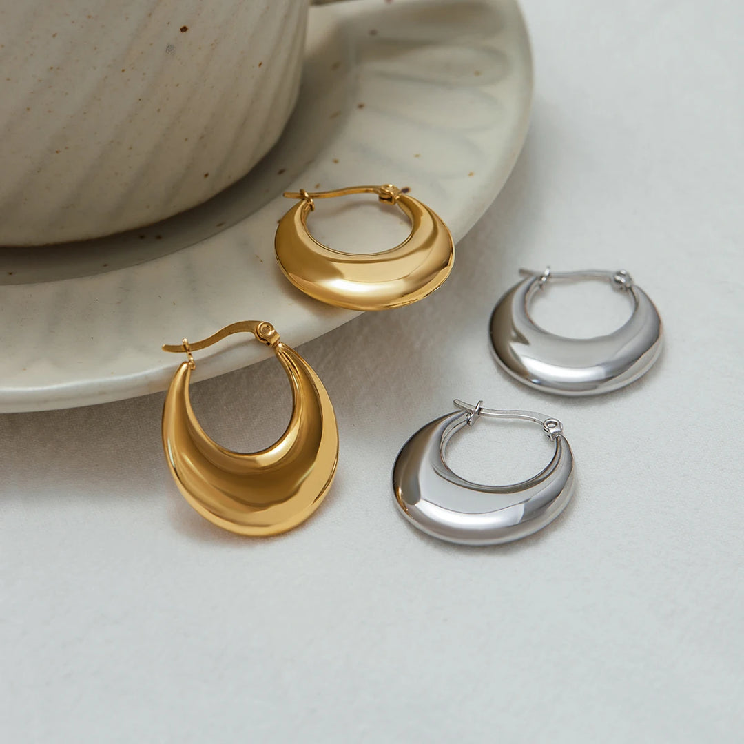 Orlina Drop Hoop Earrings