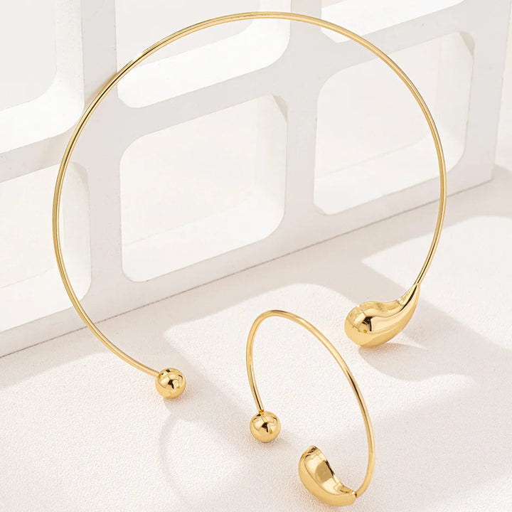 Austin Sculpted Gold Jewelry Set