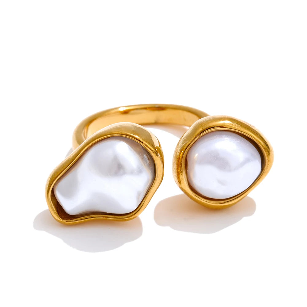 Velora Dual Pearl Ring