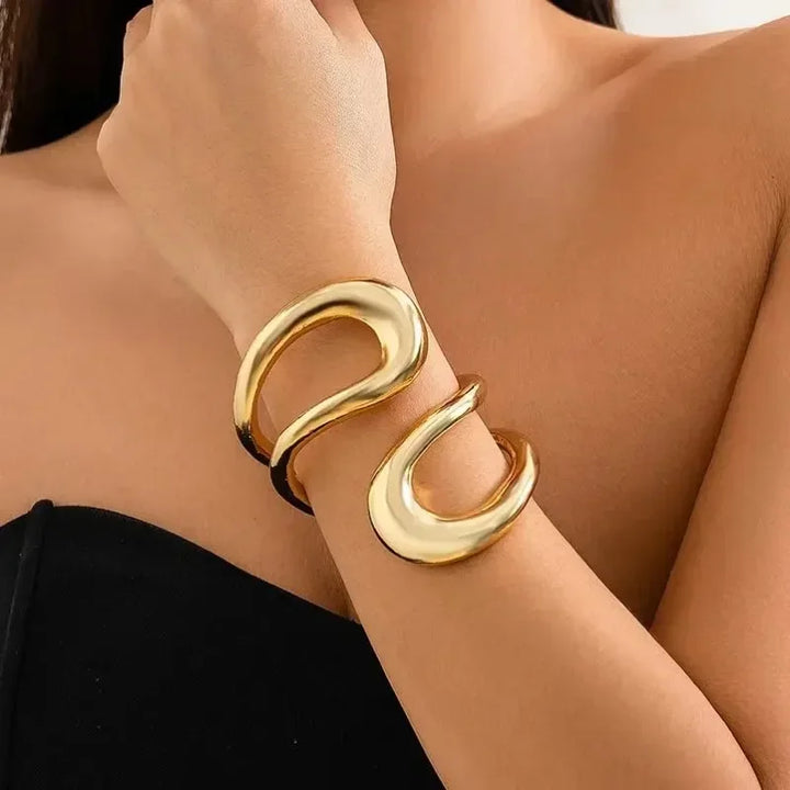 Mila Sculpted Open Cuff Bracelet