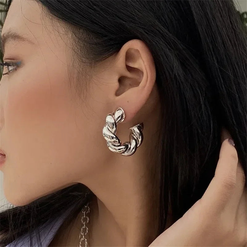 Liora Twisted Hoop Earrings
