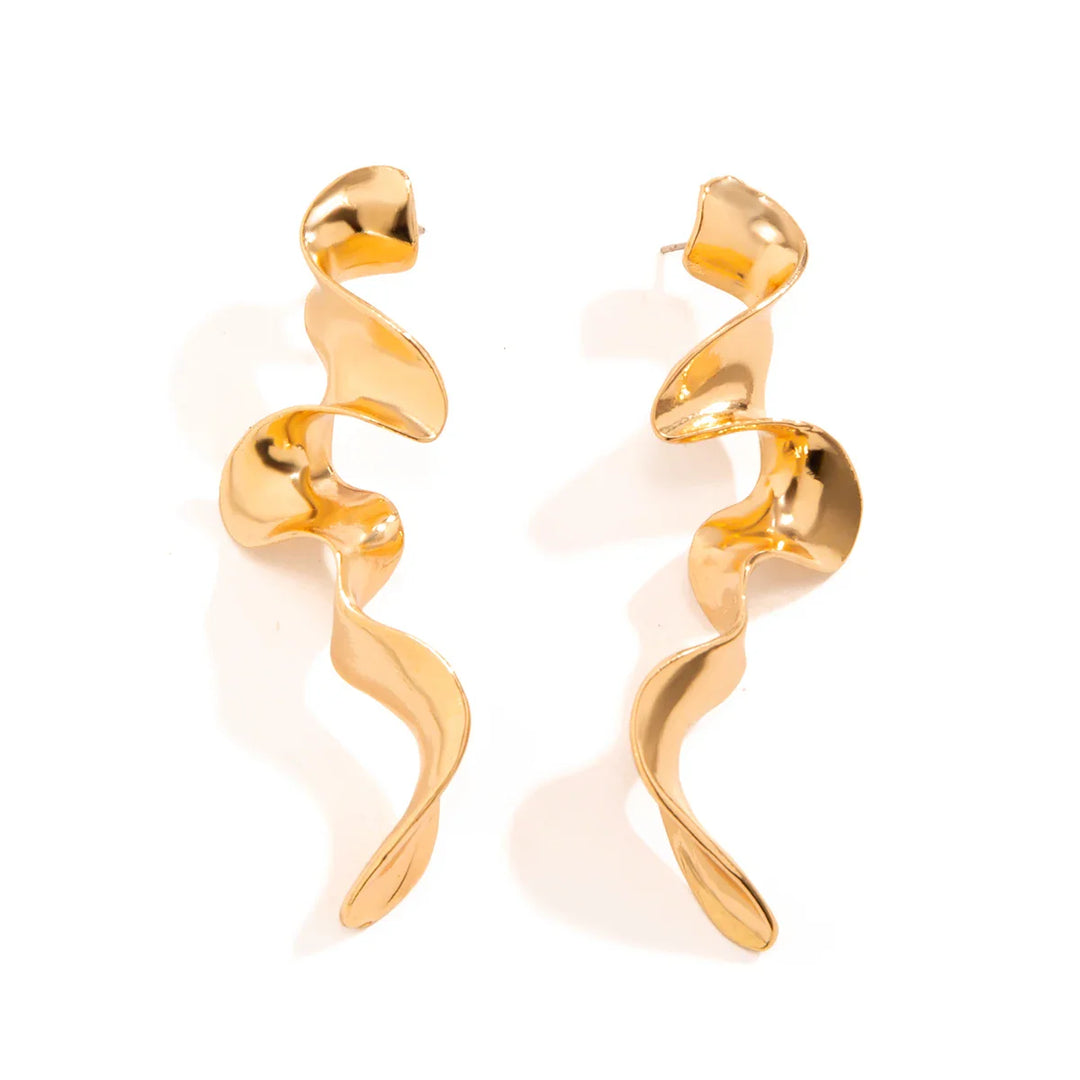 Giles Sculpted Drop Statement Earrings