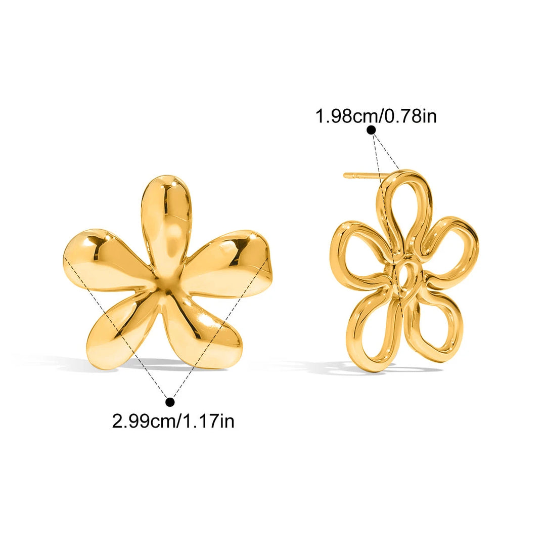 Floria Outline Petal Earrings