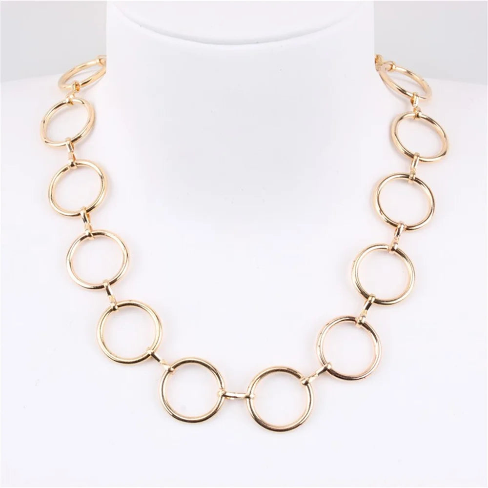 Nova Circle Link Choker Necklace