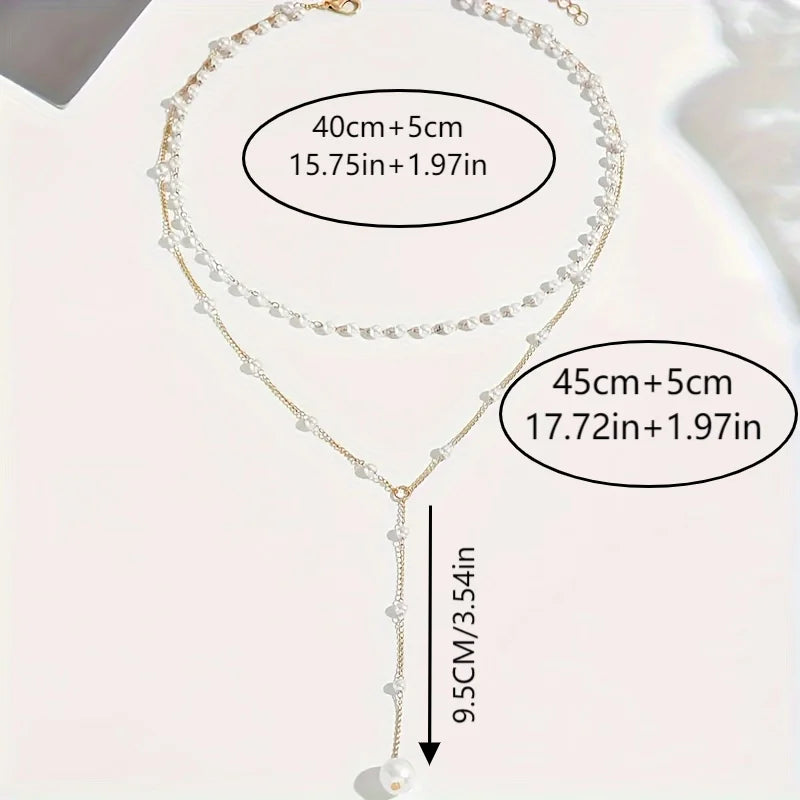 Lori Pearl Drop Layered Necklace
