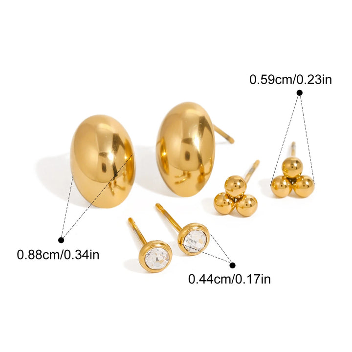 Trivelle Gold Stud Set