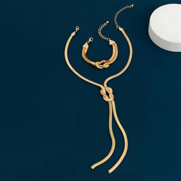 Seraphine Snake Chain Knot Jewelry Set