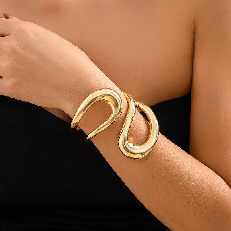 Mila Sculpted Open Cuff Bracelet