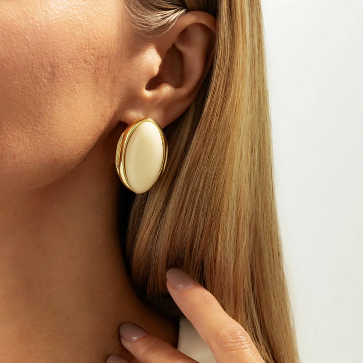 Velora Oval Stud Earrings
