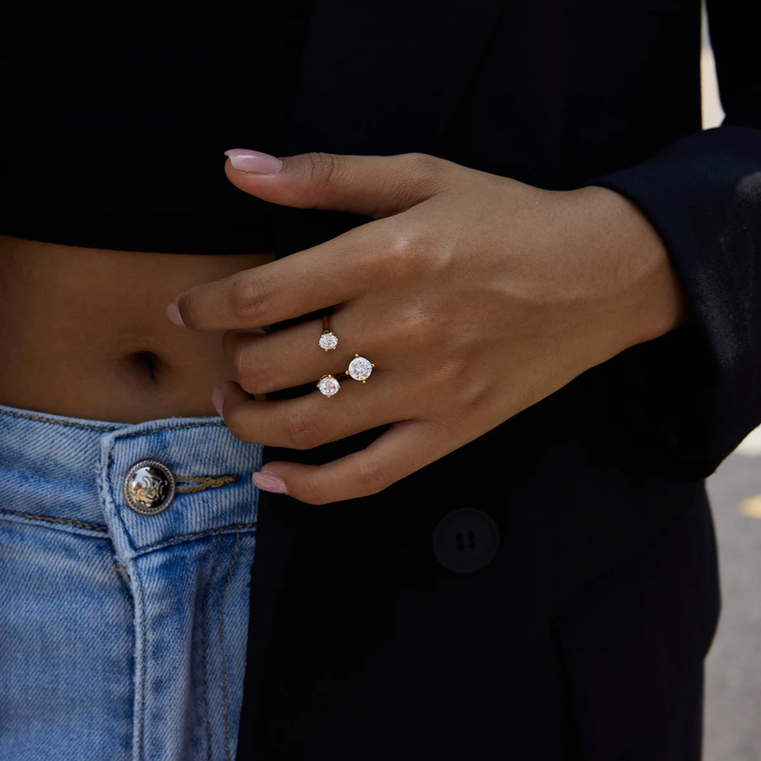 Averi Triple Zircon Open Ring