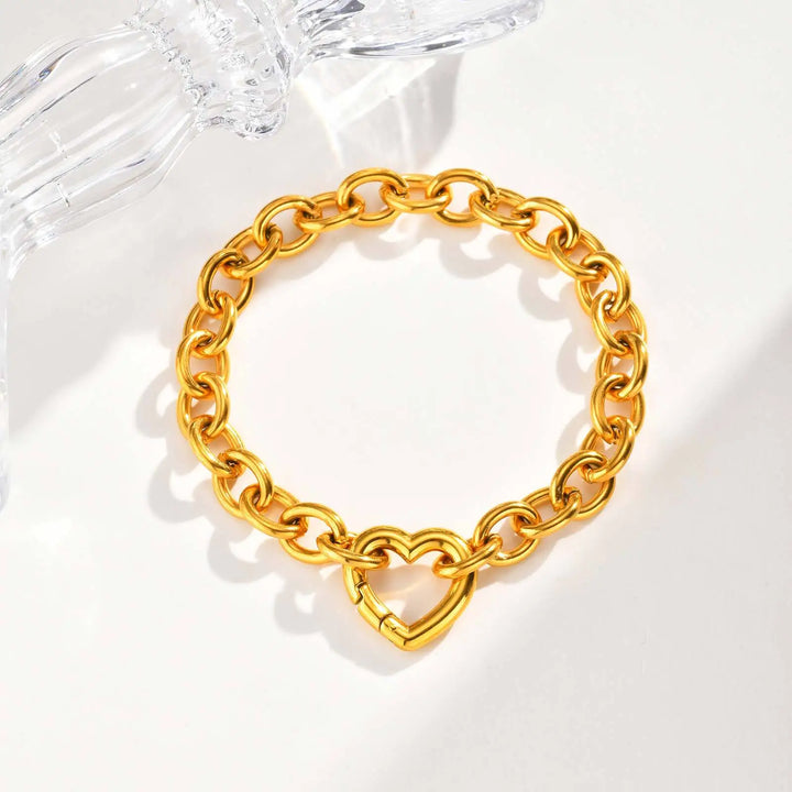 Amora Heart Link Chain Bracelet
