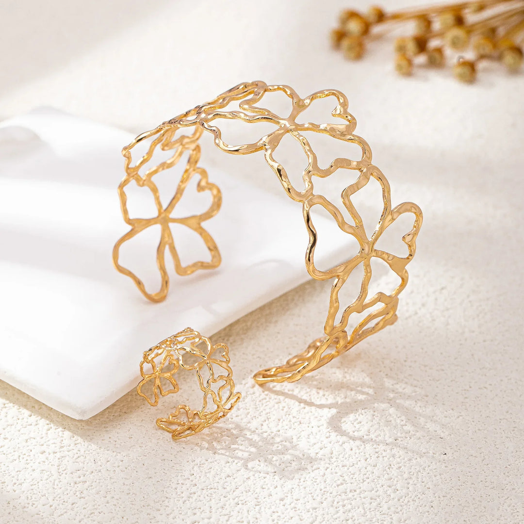 Eden Geometric Flower Jewelry Set