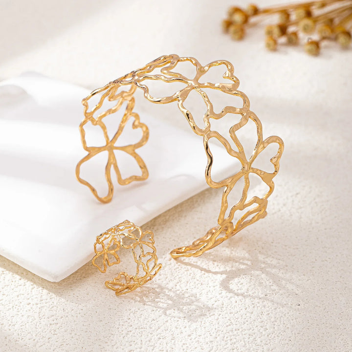 Eden Geometric Flower Jewelry Set