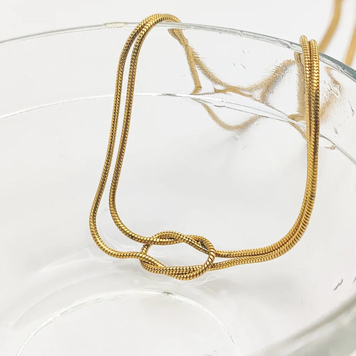 Asiya Minimal Knot Chain Necklace