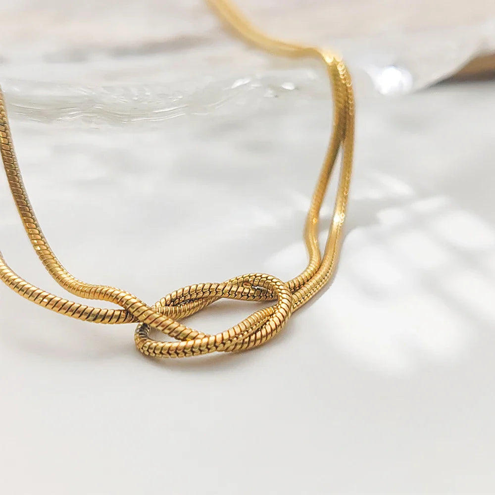 Asiya Minimal Knot Chain Necklace